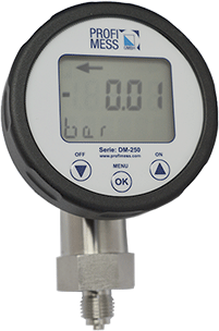 battery-powered digital pressure gauge with sensor element from ceramics