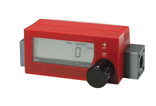 battery-operated thermal mass flow meter for gases