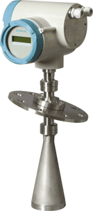 non-invasive radar level meter for bulk goods with strong dust appearance e.g. flue ash