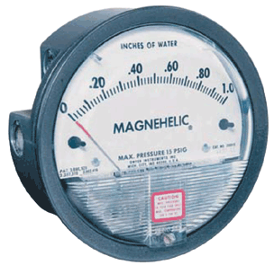 differential pressure gauge to indicate low differential pressures of gases