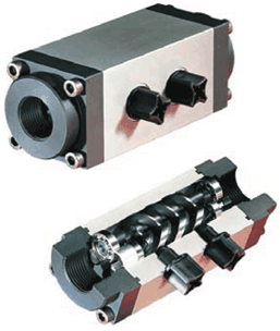 low-cost screw-type flow meter from aluminum