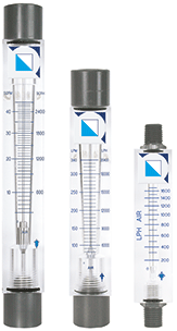 miniature inline variable area flow meter from plastics