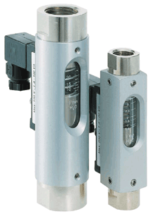 miniature variable area flow meter and -switch for any mounting position